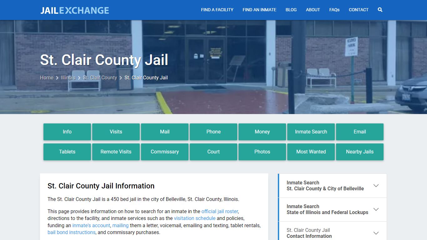 St. Clair County Jail, IL Inmate Search, Information